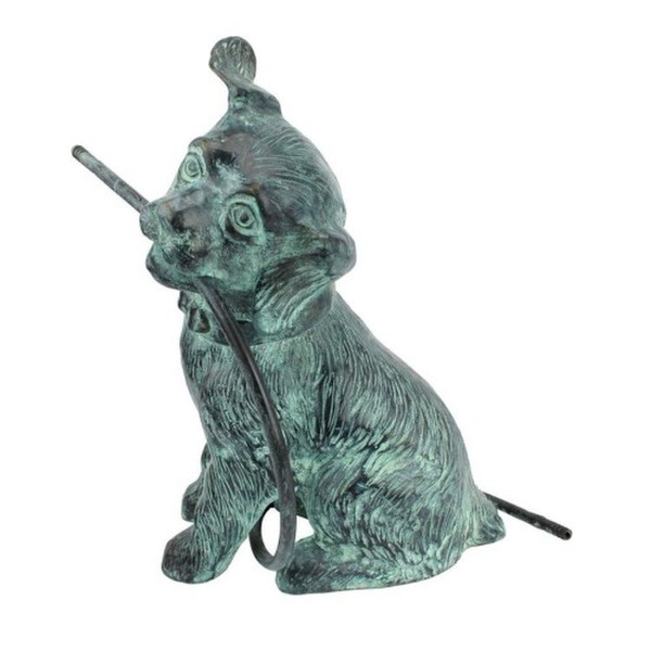 Raining Dogs Cast Bronze Piped Garden Statue Plumbed for water